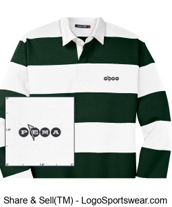 Sport-TekÂ® Adult Classic Long Sleeve Rugby Polo Design Zoom